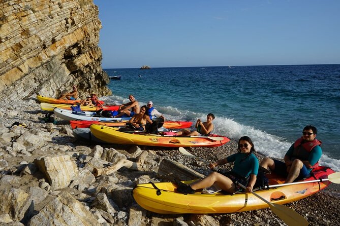 Budva Bay: Kayak & SUP Tour to Coastal Caves - Calypso Beach gives you time to stop