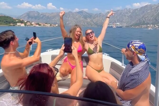 From Kotor: Boat to Blue Cave & Lady of the Rocks &Submarine Base - The speedboat tradeoff: scenery versus comfort