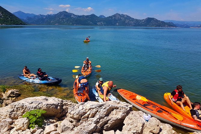Kayak Guided Tour Skadar lake - Adventure in National park - Swimming and drinks at Pelinovo Plaža