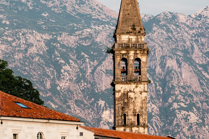Kotor: Blue Cave, Submarine Base and Lady of the Rocks Tour - Perast and the view across Boka Bay
