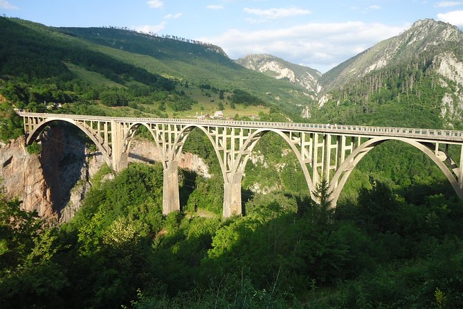 Moraca, Tara & Piva canyons with Durmitor national park - Djurdjevica Tara Bridge adds an optional burst of action