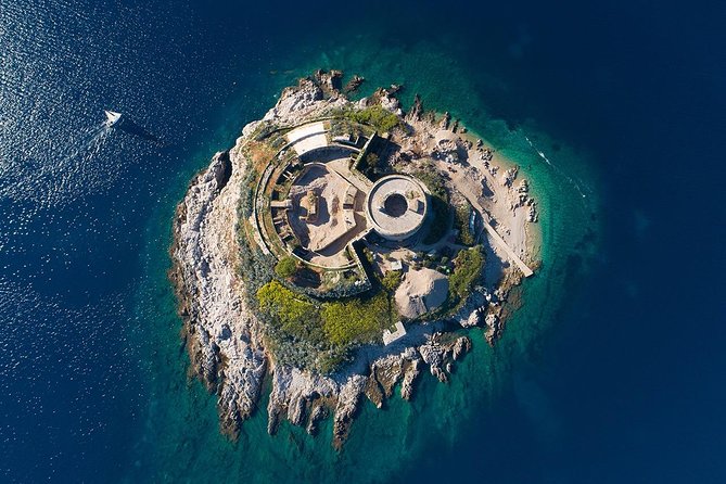 Private Boat for Large Groups: Blue Cave & Lady of the Rocks - Mamula Island brings a darker historical note