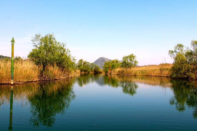 Skadar Lake & Crnojevića River: Swimming, Snacks & Wine - Leaving Virpazar through the reed canal