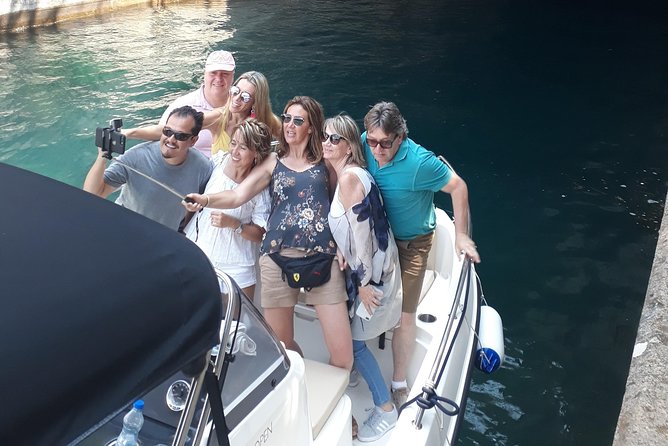 Speed Boat Trip: Kotor Bay attraction , Blue Cave and beach time - Our Lady of the Rocks, history with a time limit